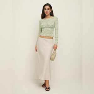 Reformation Adriano Lace Top